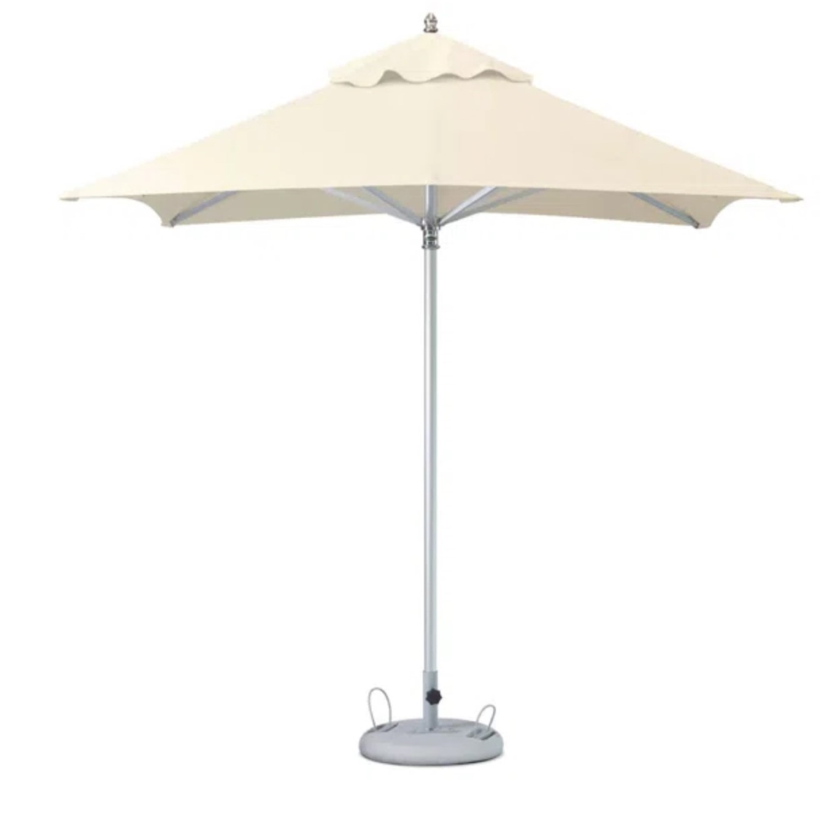 491959 8 ft. Ecru Polyester Square Market Patio Umbrella