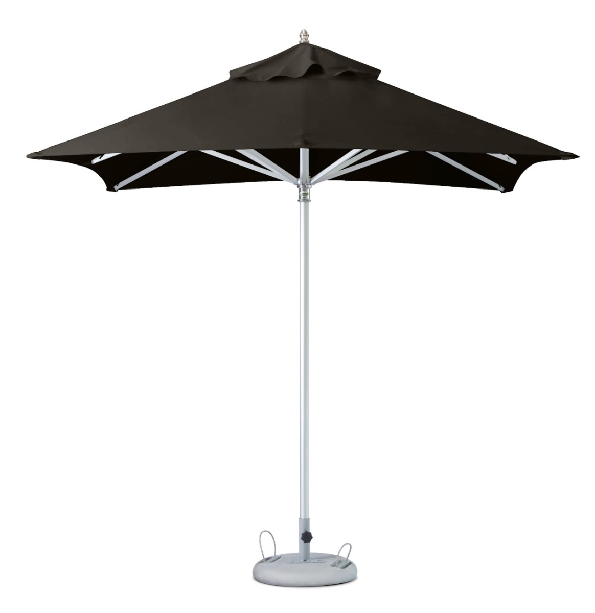 8 ft. Black Polyester Square Market Patio Umbrella