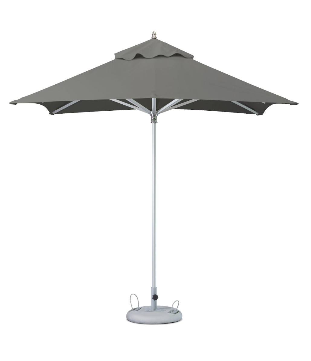 8 ft. Charcoal Polyester Square Market Patio Umbrella
