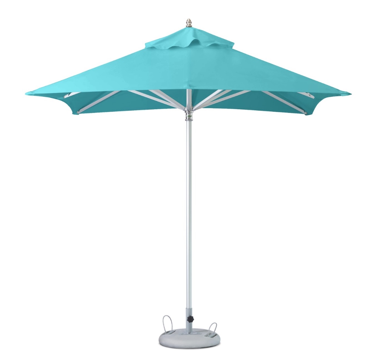 8 ft. Aqua Polyester Square Market Patio Umbrella