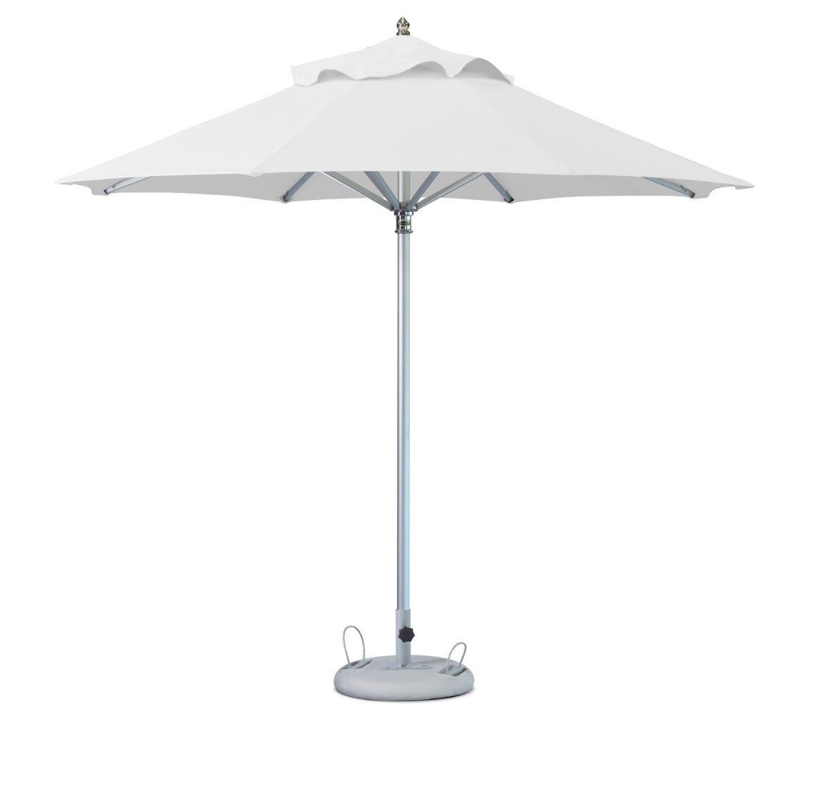 10 ft. White Polyester Round Market Patio Umbrella