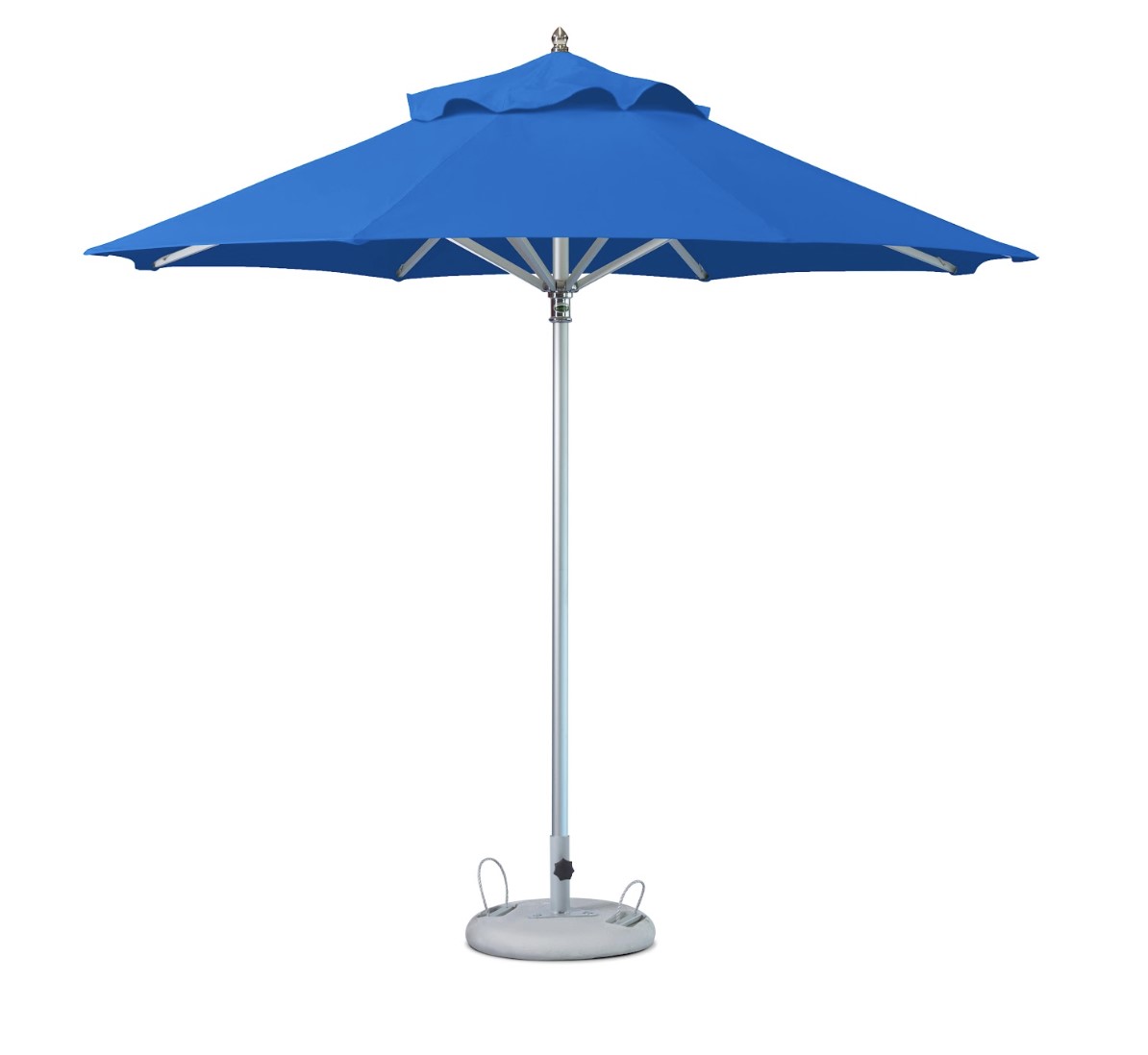 10 ft. Blue Polyester Round Market Patio Umbrella