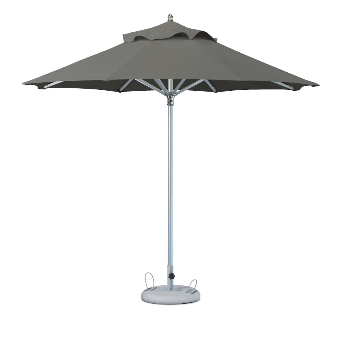 10 ft. Charcoal Polyester Round Market Patio Umbrella
