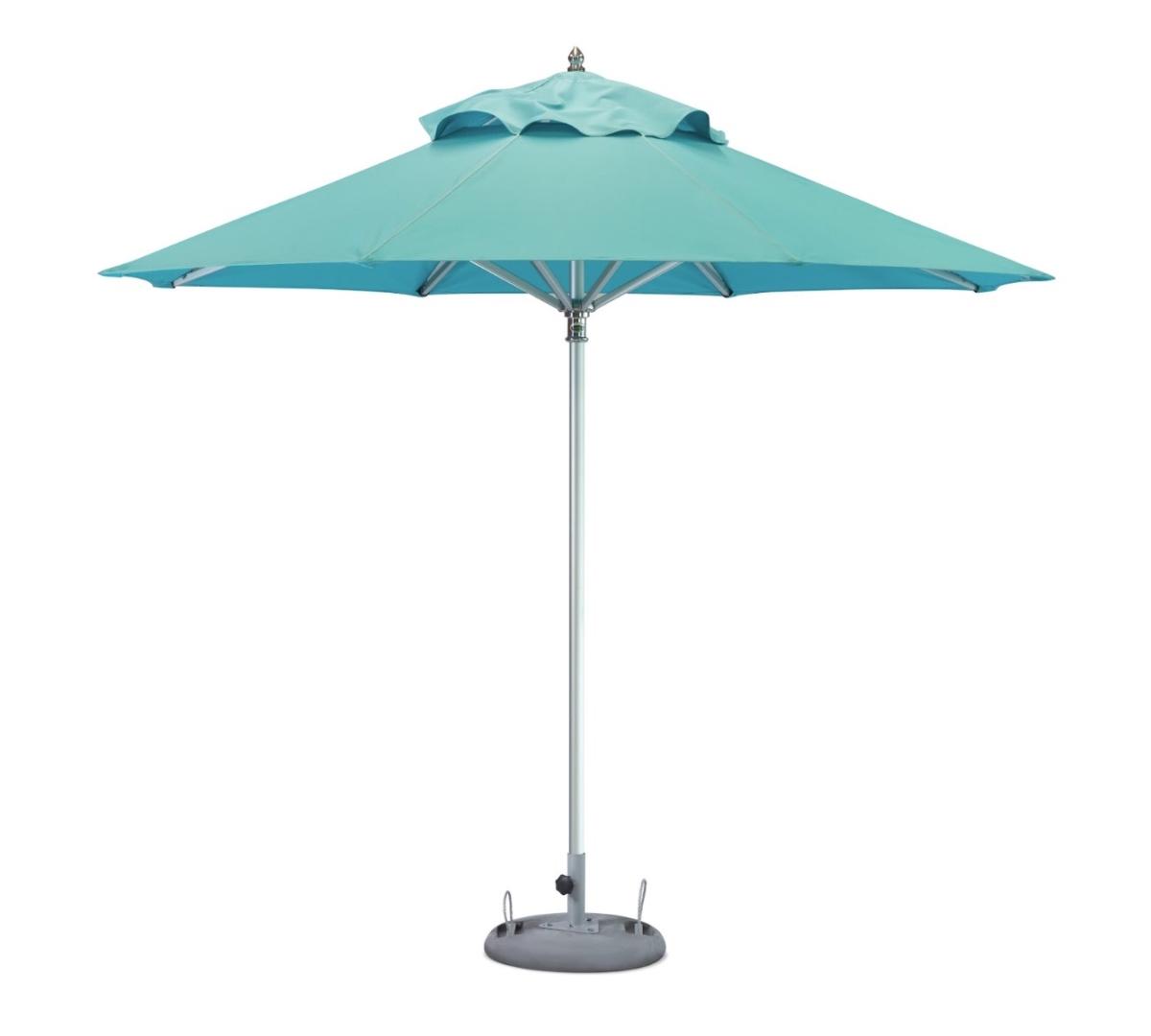 10 ft. Aqua Polyester Round Market Patio Umbrella