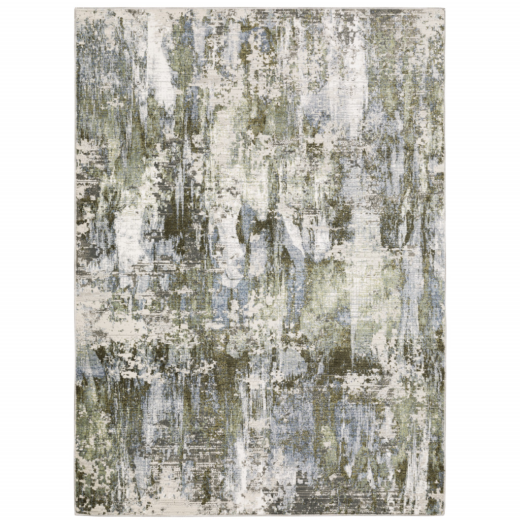 508565 6 x 9 ft. Abstract Rectangle Power Loom Stain Resistant Area Rug, Multi Color