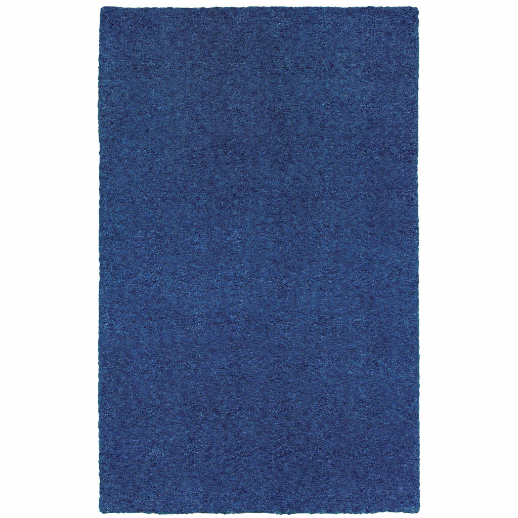 5 x 7 ft. Shag Tufted Handmade Stain Resistant Area Rug, Deep Blue