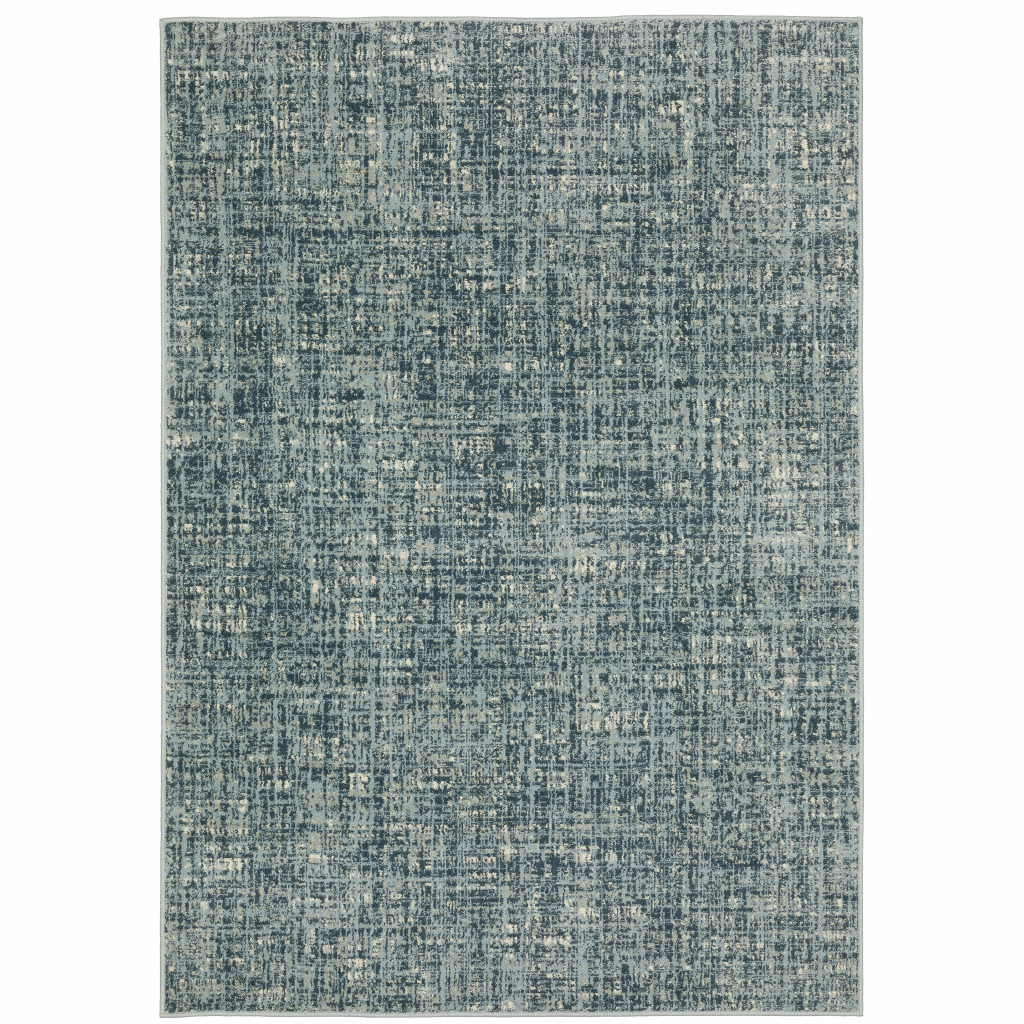 508388 6 x 9 ft. Dark Blue Light Blue Gray Ivory & Beige Abstract Power Loom Stain Resistant Rectangle Area Rug