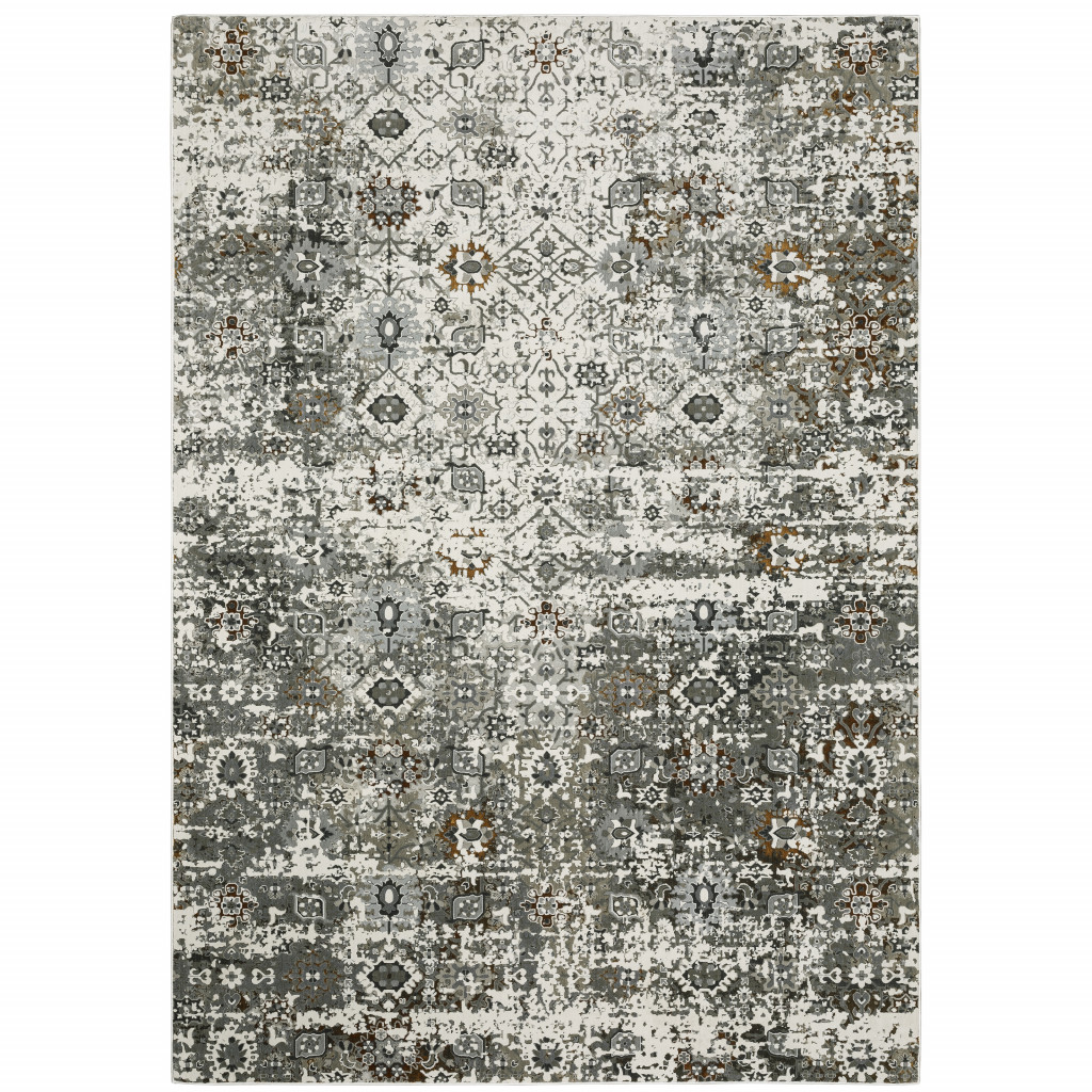 8 x 11 ft. Multi Color Oriental Power Loom Stain Resistant Rectangle Area Rug