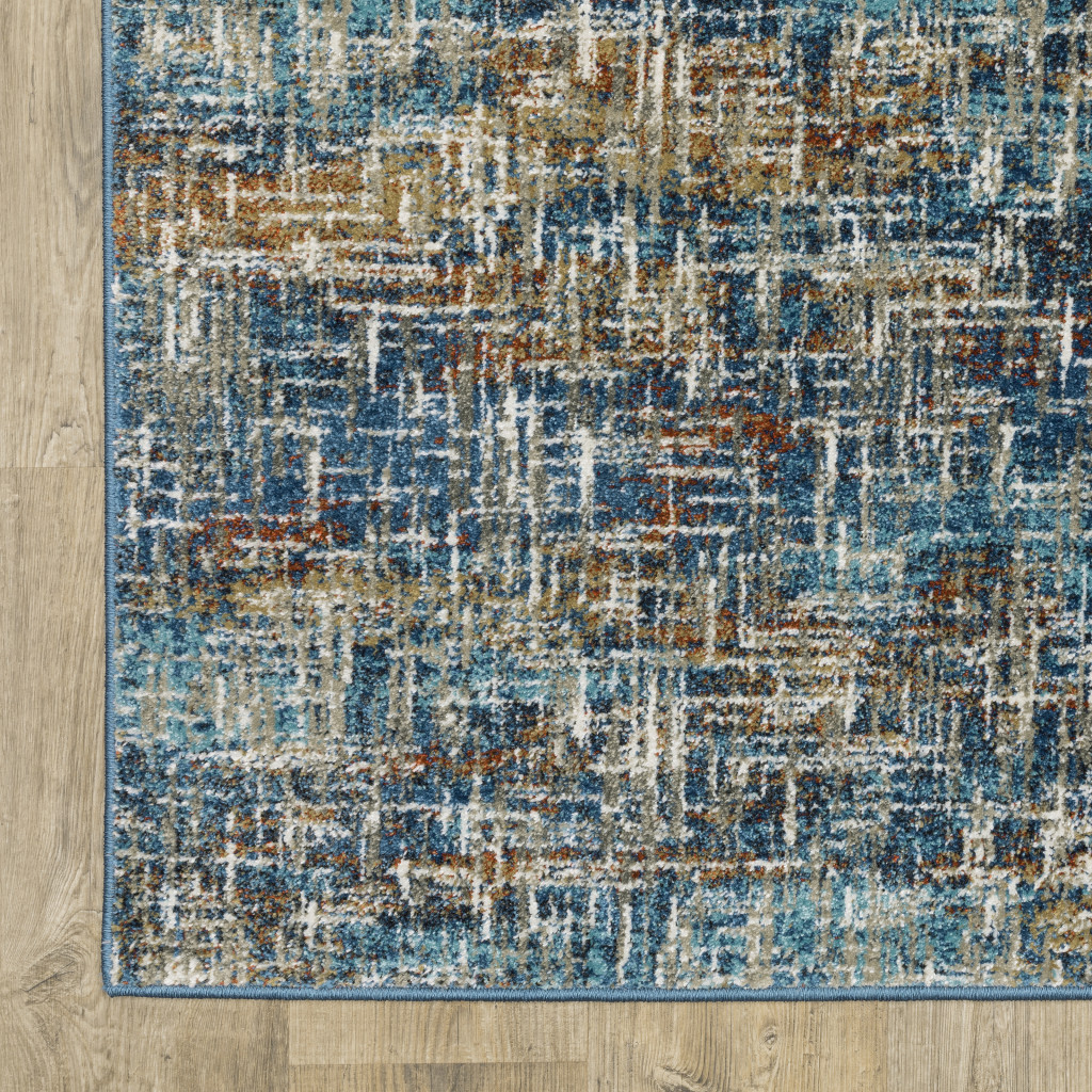 5 x 7 ft. Abstract Power Loom Stain Resistant Machine Made Rectangle Area Rug, Multi Color