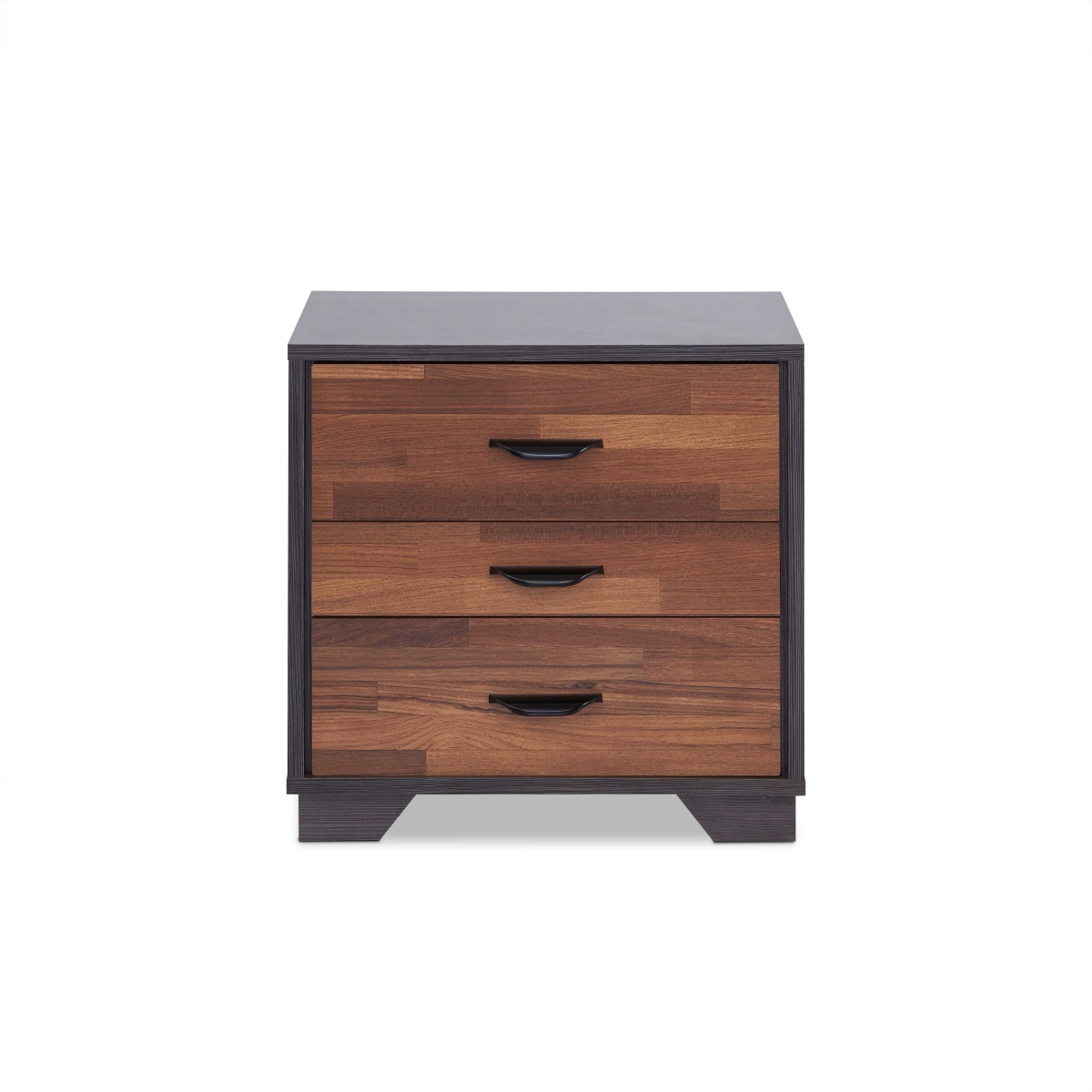 18.9 x 19.69 x 15.75 in. Walnut & Espresso Nightstand