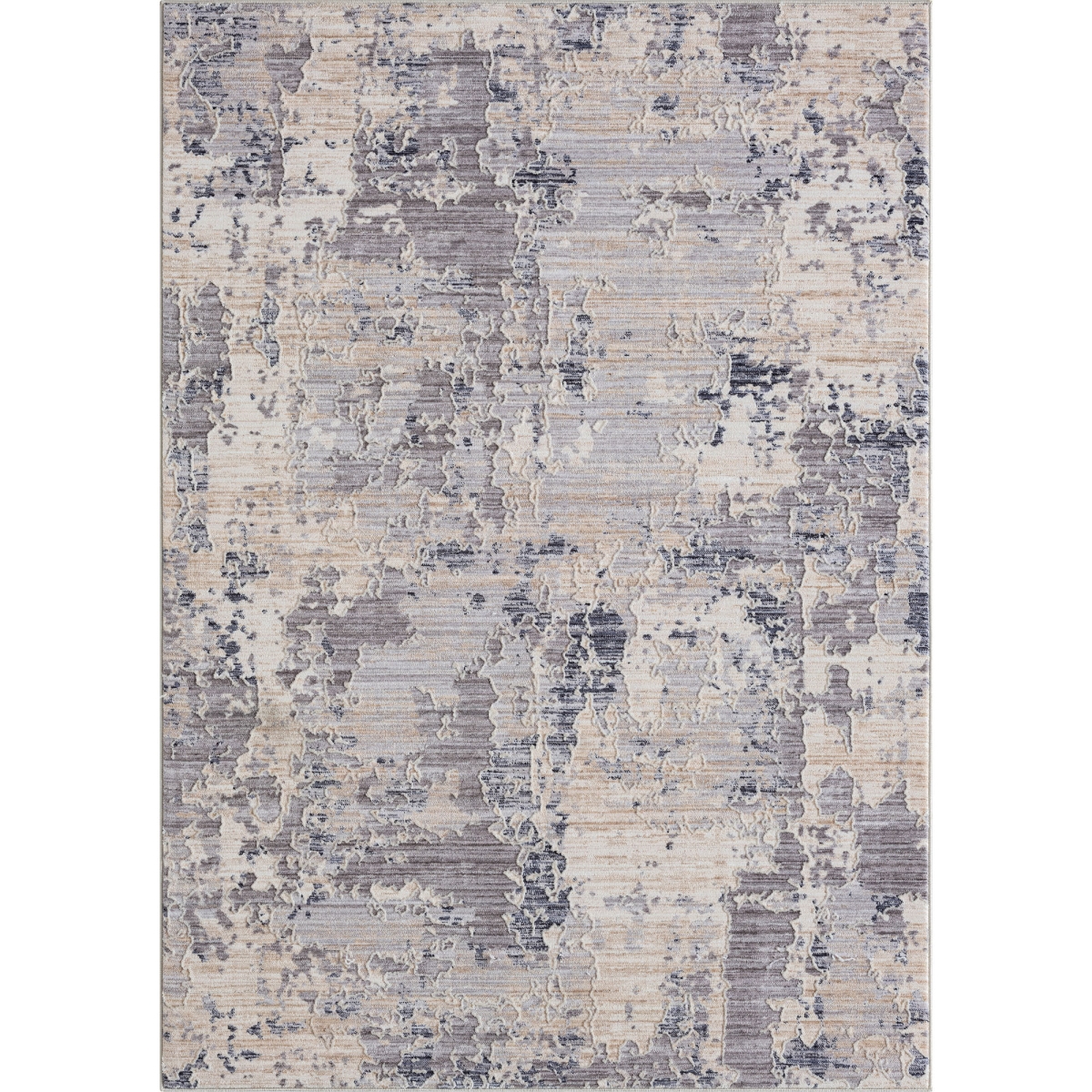 516044 5 x 8 ft. Gray Abstract Rectangle Area Rug
