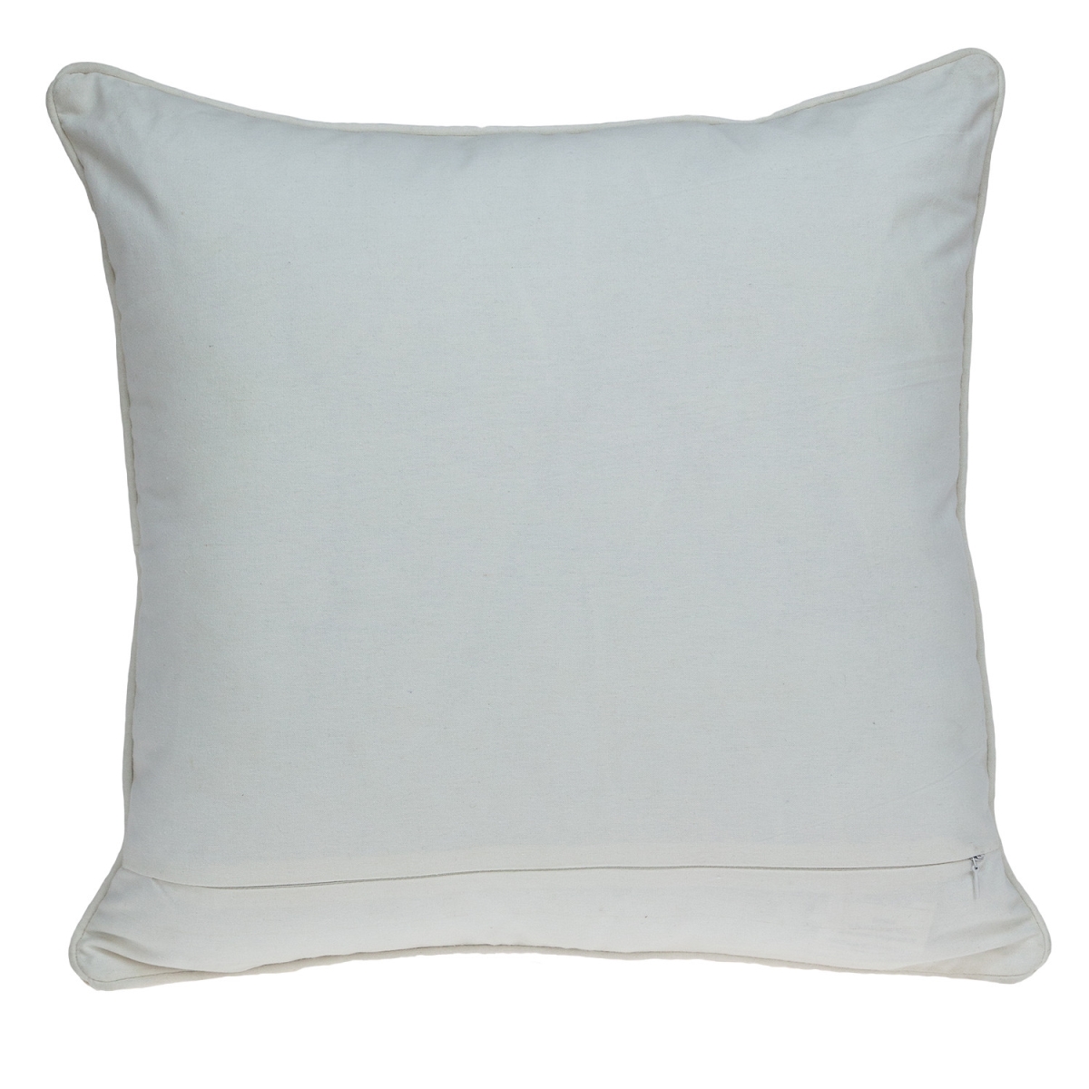 20 x 20 in. Floral Zippered Cotton Throw Pillow, Beige & Brown