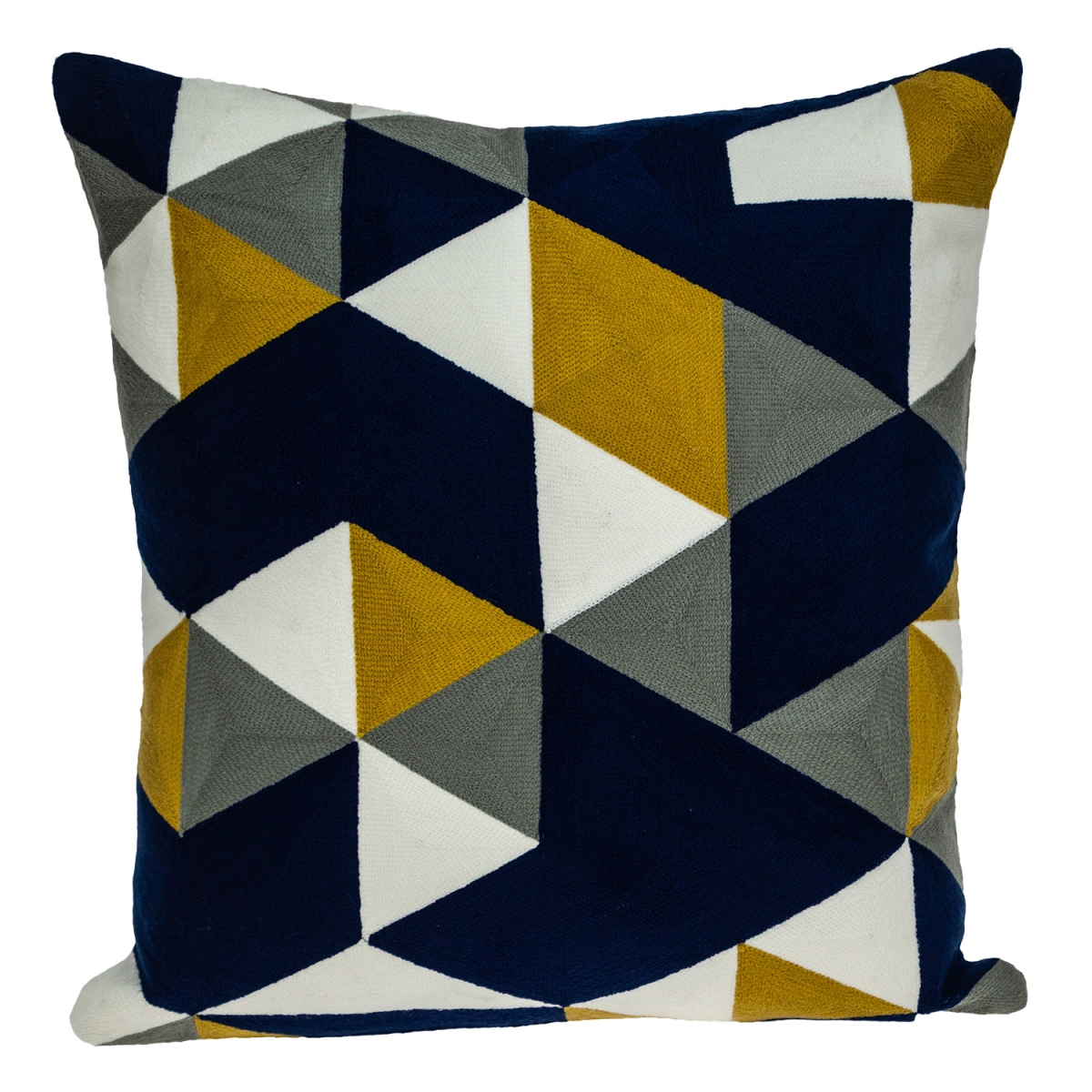 6 x 20 x 20 in. Blue Zippered 100 Percent Cotton Throw Pillow
