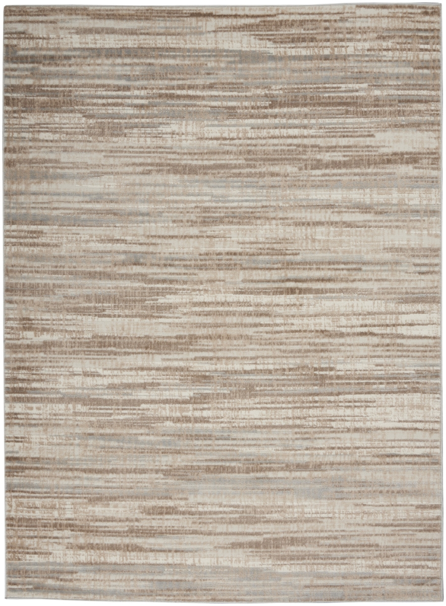 6 x 9 ft. Abstract Power Loom Rectangle Area Rug - Brown