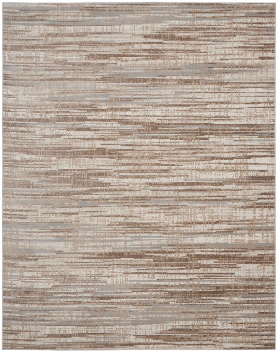 522072 7 x 10 ft. Brown Abstract Power Loom Rectangle Area Rug