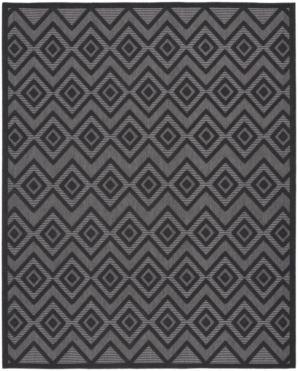 522113 7 x 10 ft. Black Geometric Flatweave Area Rug