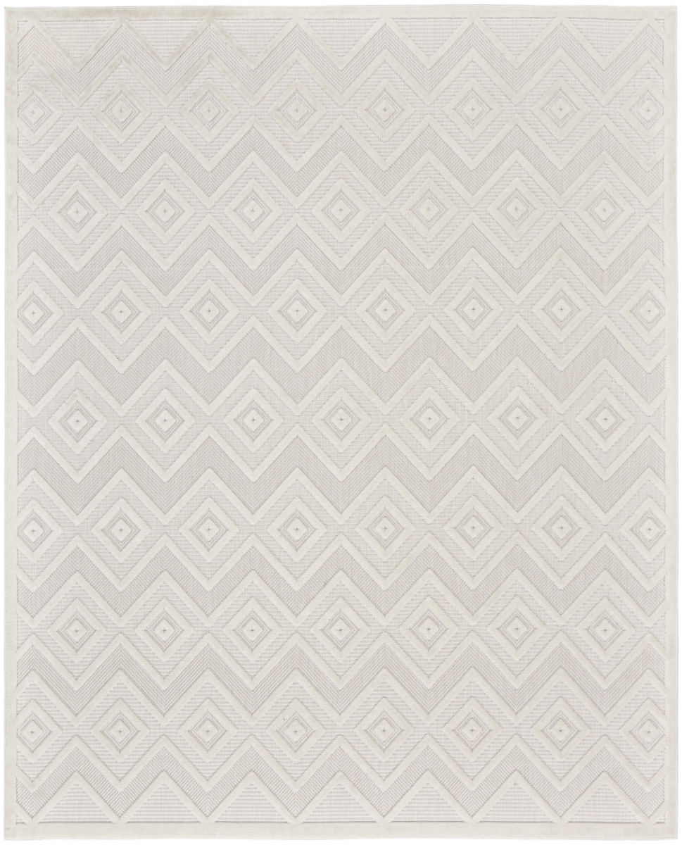 522119 8 x 10 ft. Cream Geometric Flatweave Rectangle Area Rug