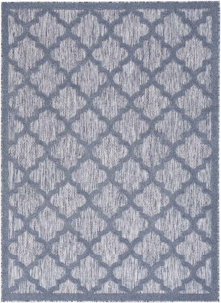 6 x 9 ft. Blue Geometric Flatweave Rectangle Area Rug - Blue - 6 x 9 ft.