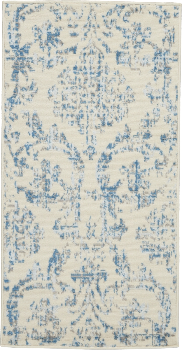 522172 2 x 4 ft. Cream Damask Power Loom Rectangle Area Rug