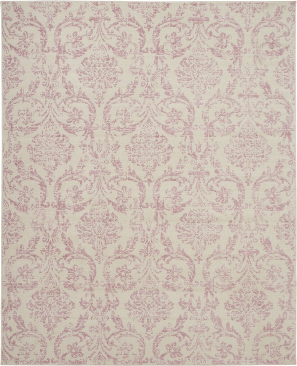522183 8 x 10 ft. Cream Damask Power Loom Rectangle Area Rug