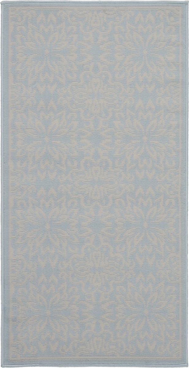 2 x 4 ft. Floral Power Rectangle Loom Area Rug, Light Blue