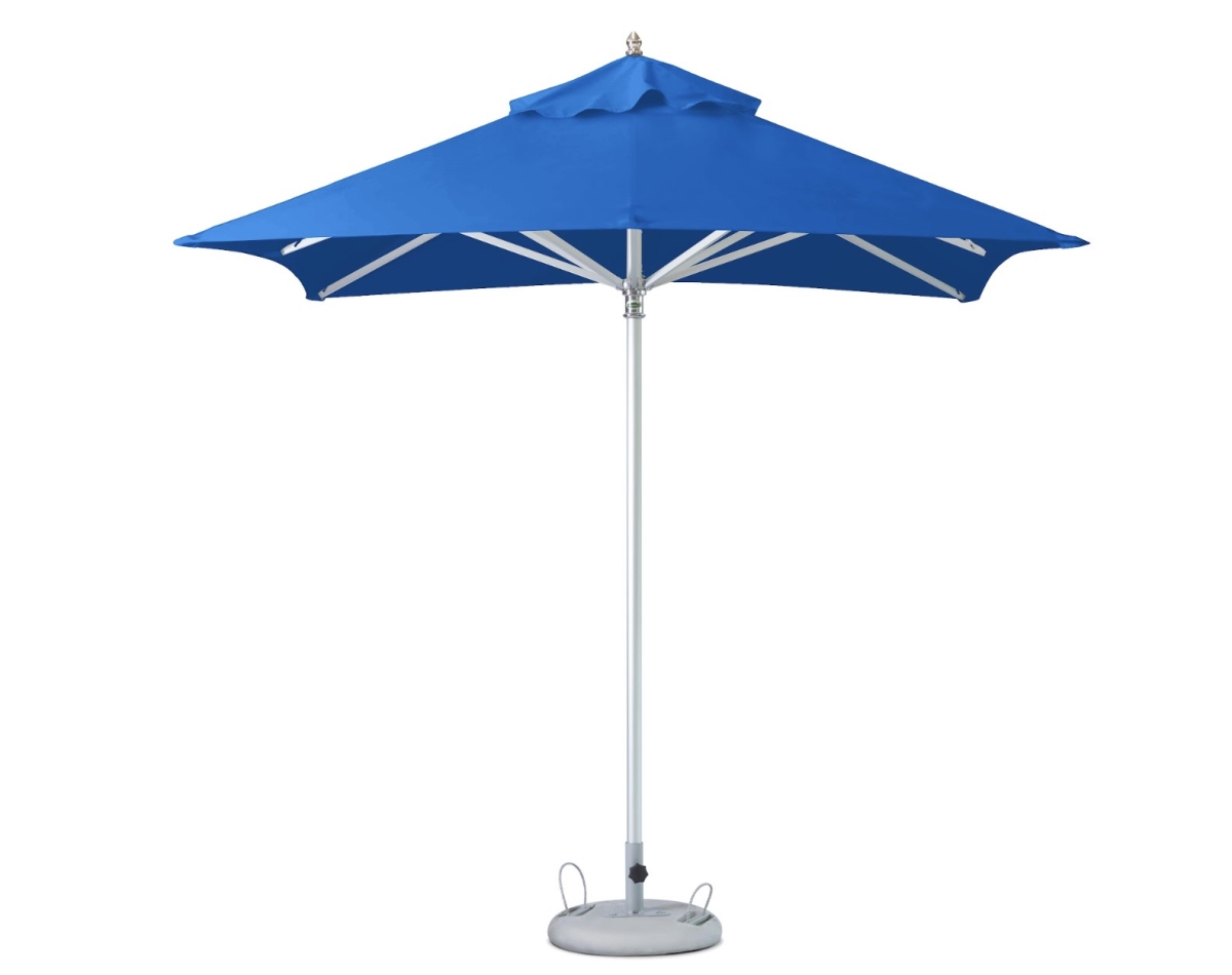 8 ft. Blue Polyester Square Market Patio Umbrella