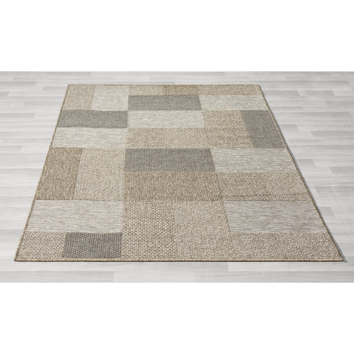 517465 5 x 7 ft. Gray Geometric Handmade Indoor & Outdoor Rectangle Area Rug