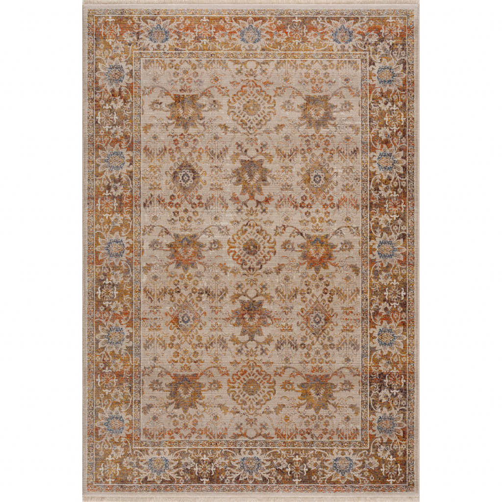 515859 4 x 6 ft. Ivory Oriental Rectangle Area Rug