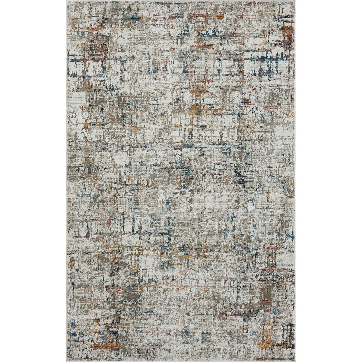515971 5 x 8 ft. Gray Abstract Distressed Rectangle Area Rug