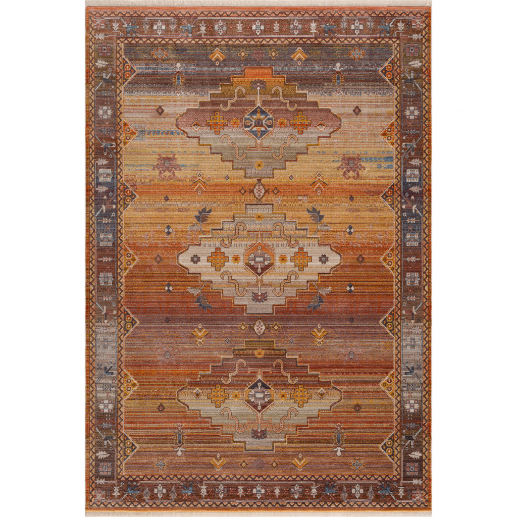 515975 2 x 3 ft. Brown Southwestern Rectangle Area Rug