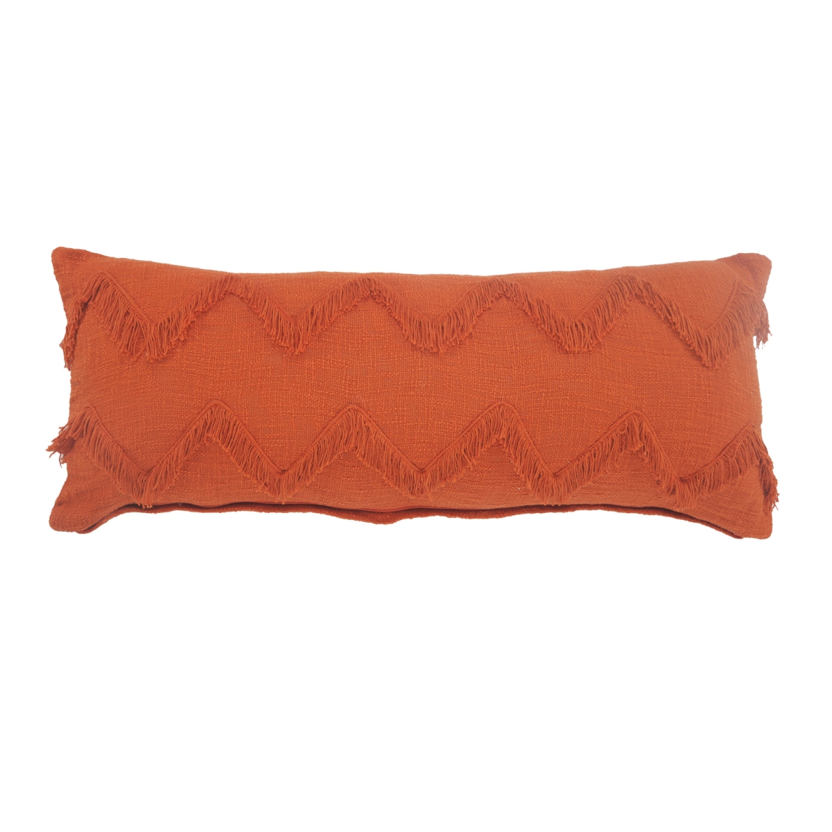 14 x 14 x 36 in. Red Solid Color Zippered 100 Percent Cotton Throw Pillow - Set of 2