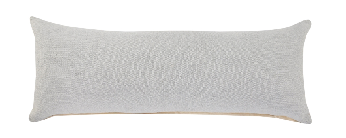 517393 14 x 14 x 36 in. Gray Solid Color Zippered 100 Percent Cotton Throw Pillow - Set of 2