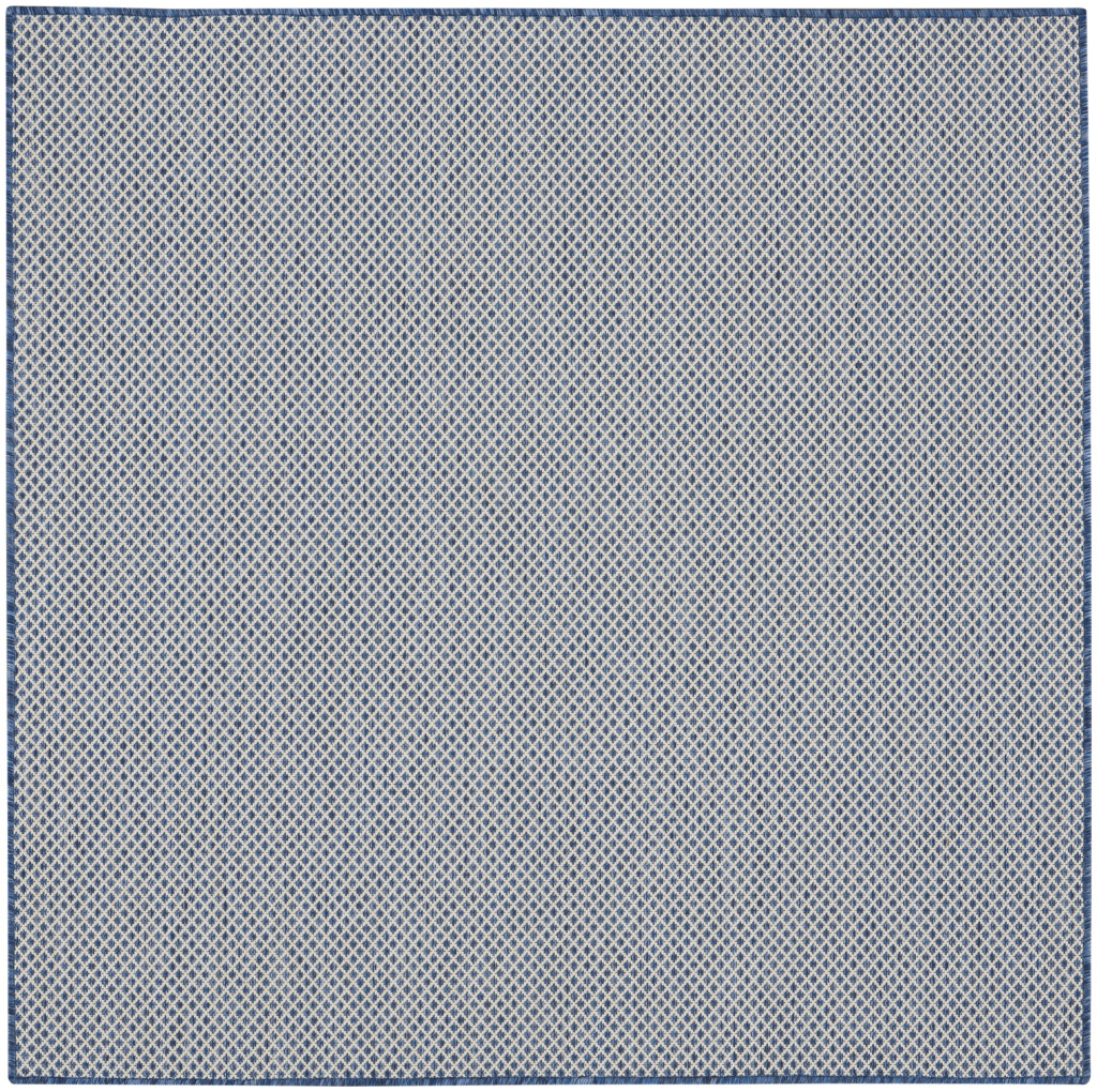 522012 4 ft. Bone Geometric Power Loom Square Area Rug