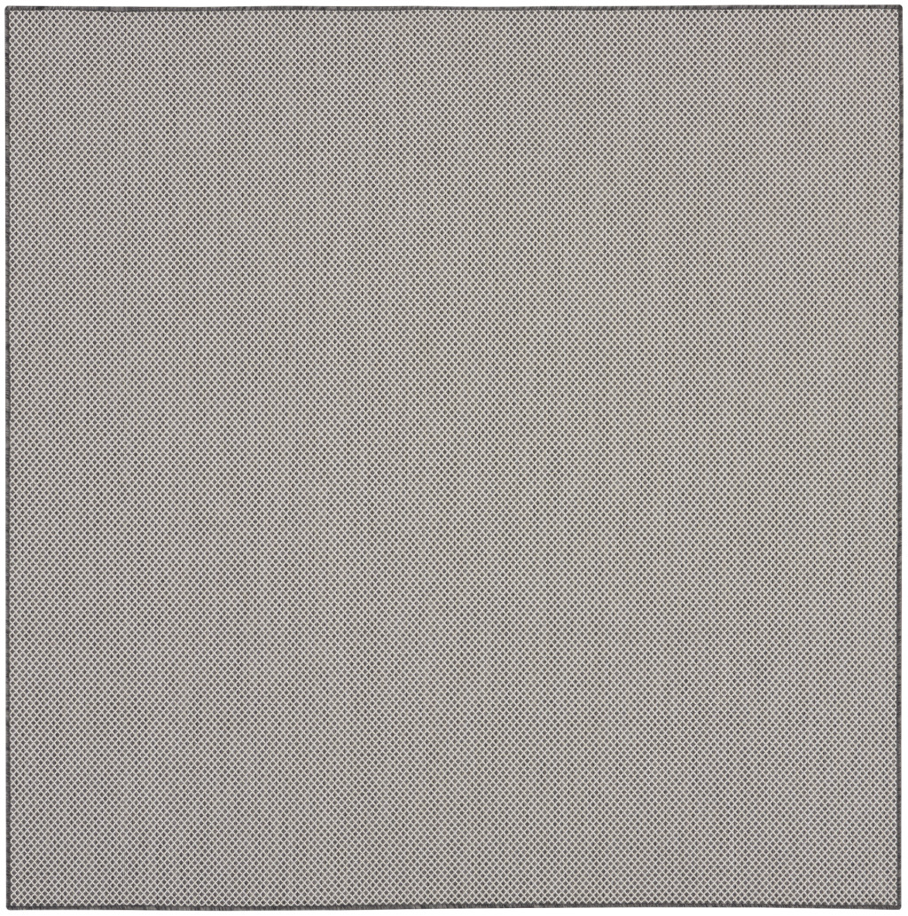 522019 8 ft. Charcoal Geometric Power Loom Square Area Rug
