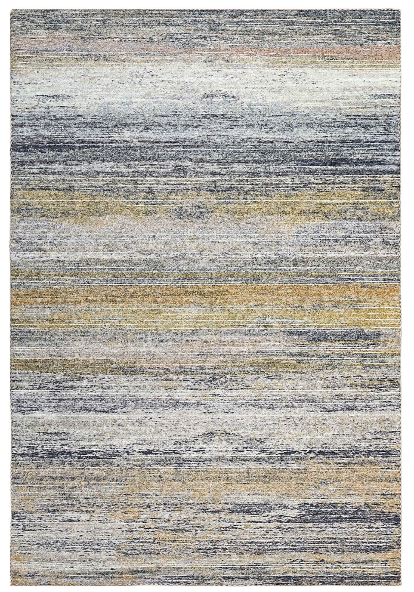 478963 5 x 8 ft. Gold Abstract Stain Resistant Rectangle Area Rug