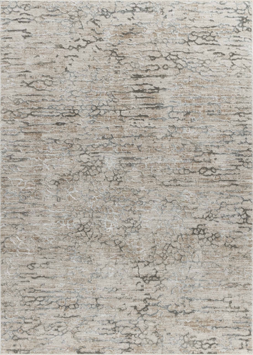 490434 5 x 8 ft. Beige Abstract Stain Resistant Rectangle Area Rug