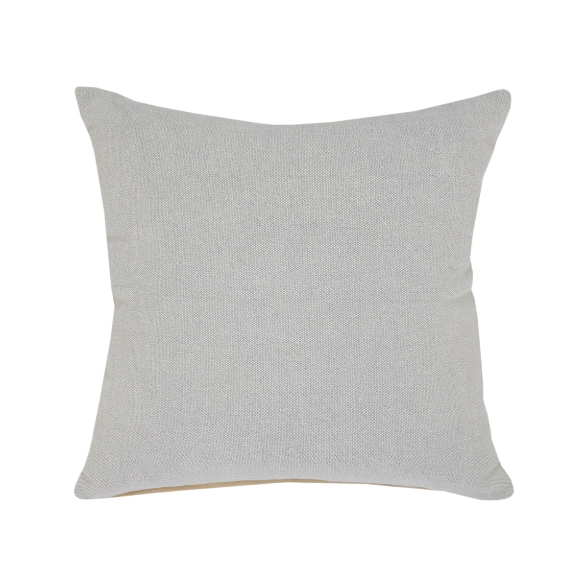 4 x 20 x 20 in. Gray Solid Color Zippered 100 Percent Cotton Throw Pillow - Set of 2