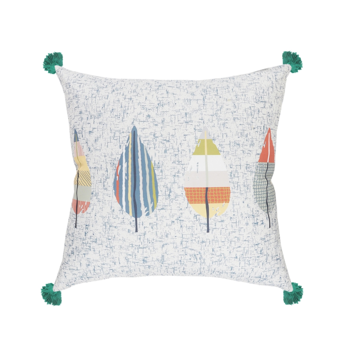 4 x 20 x 20 in. Blue Geometric Zippered Polyester Throw Pillow - Set of 2