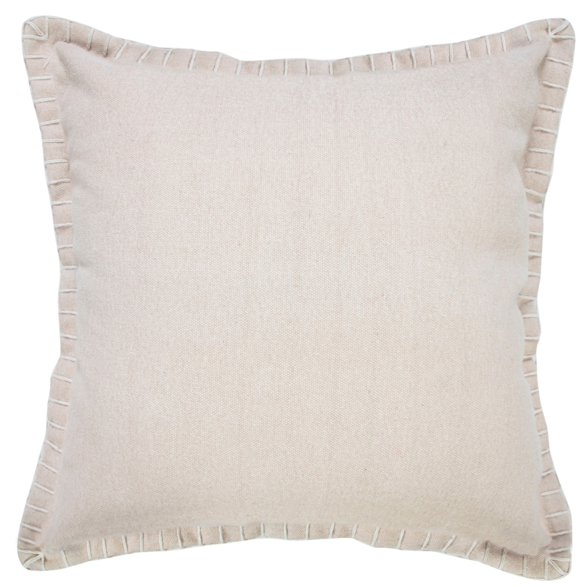 517203 4 x 20 x 20 in. Beige Solid Color Zippered 100 Percent Cotton Throw Pillow - Set of 2