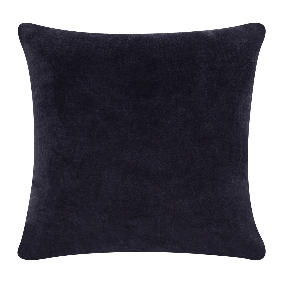 517049 4 x 20 x 20 in. Black Solid Color Zippered 100 Percent Cotton Throw Pillow - Set of 2