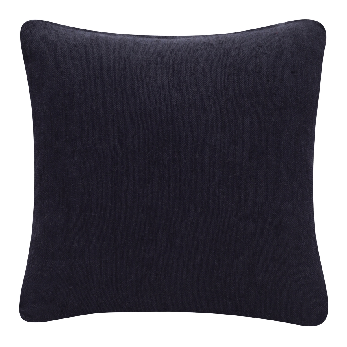 4 x 20 x 20 in. Black Solid Color Zippered Linen Throw Pillow - Set of 2