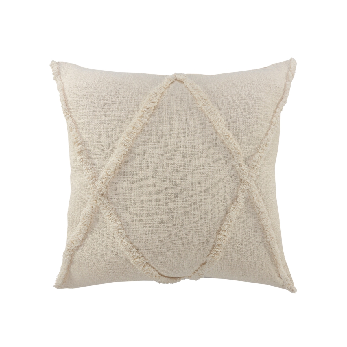 517089 4 x 20 x 20 in. White Solid Color Zippered 100 Percent Cotton Throw Pillow - Set of 2