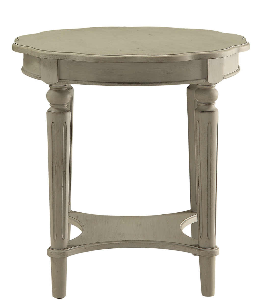 24 x 24 x 24 in. MDF, Solid Wood Leg Antique Slate End Table