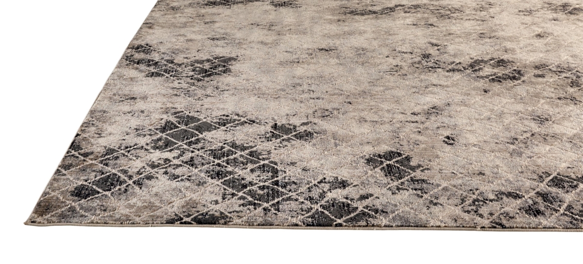515556 2 x 3 ft. Ivory Gray & Taupe Abstract Stain Resistant Rectangle Area Rug