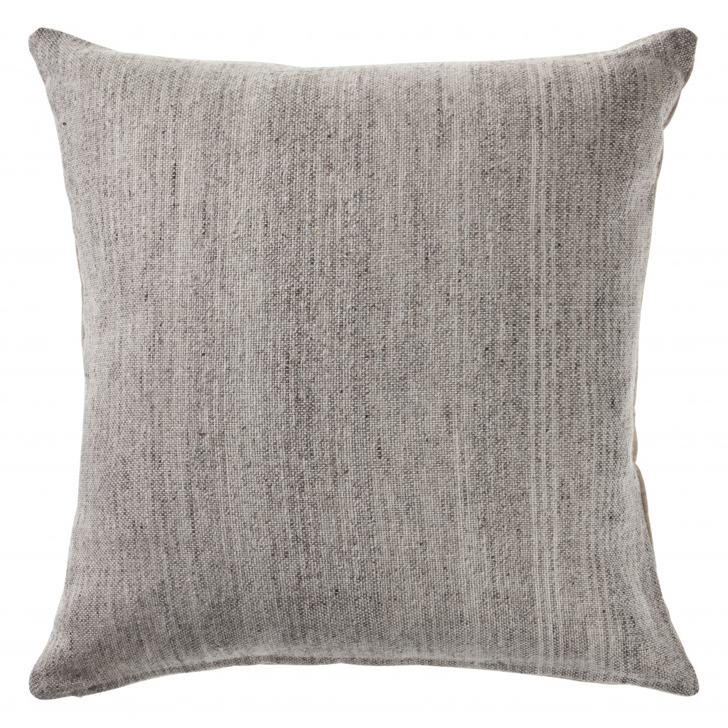 516856 4 x 20 x 20 in. Gray Solid Color Zippered 100 Percent Wool Throw Pillow - Set of 2