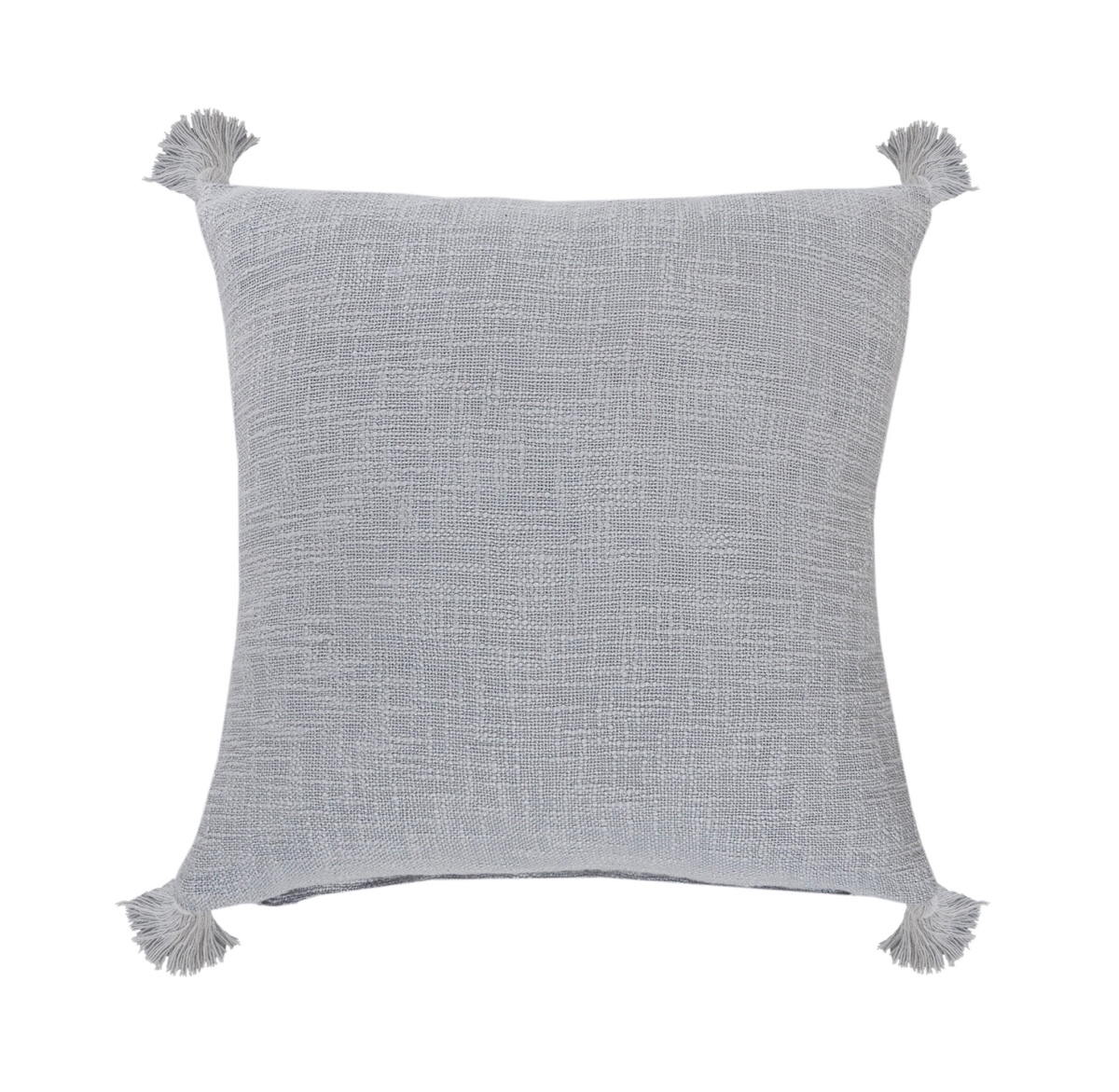 4 x 20 x 20 in. Gray Solid Color Zippered 100 Percent Cotton Throw Pillow - Set of 2