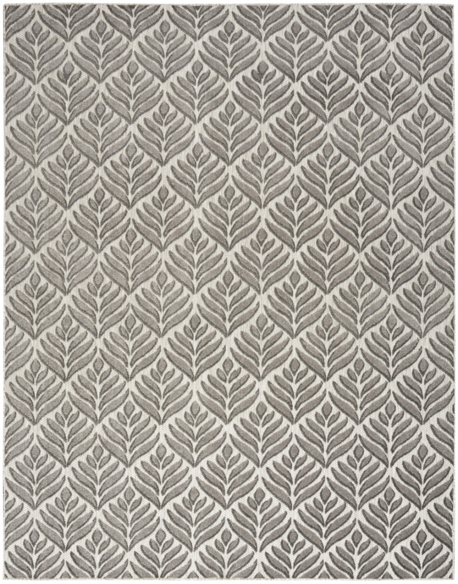 4 x 6 ft. Charcoal Floral Stain Resistant Non Skid Rectangle Area Rug - Charcoal - 4 x 6 ft.