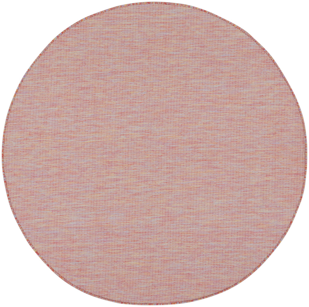 6 ft. Dark Red Power Loom Round Area Rug - Dark Red - 6 ft.