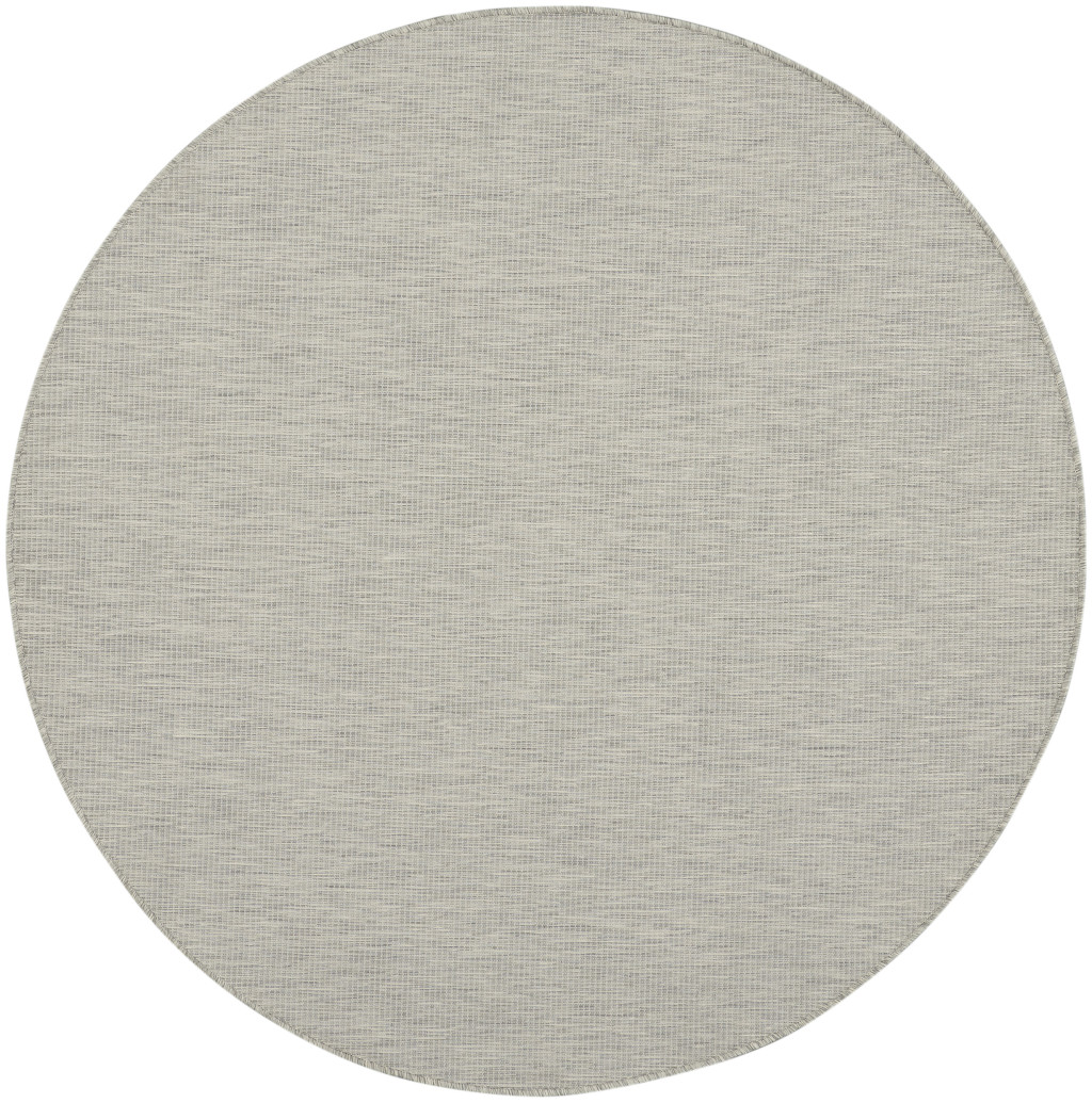 6 ft. Gray Power Loom Round Area Rug - Gray - 6 ft.