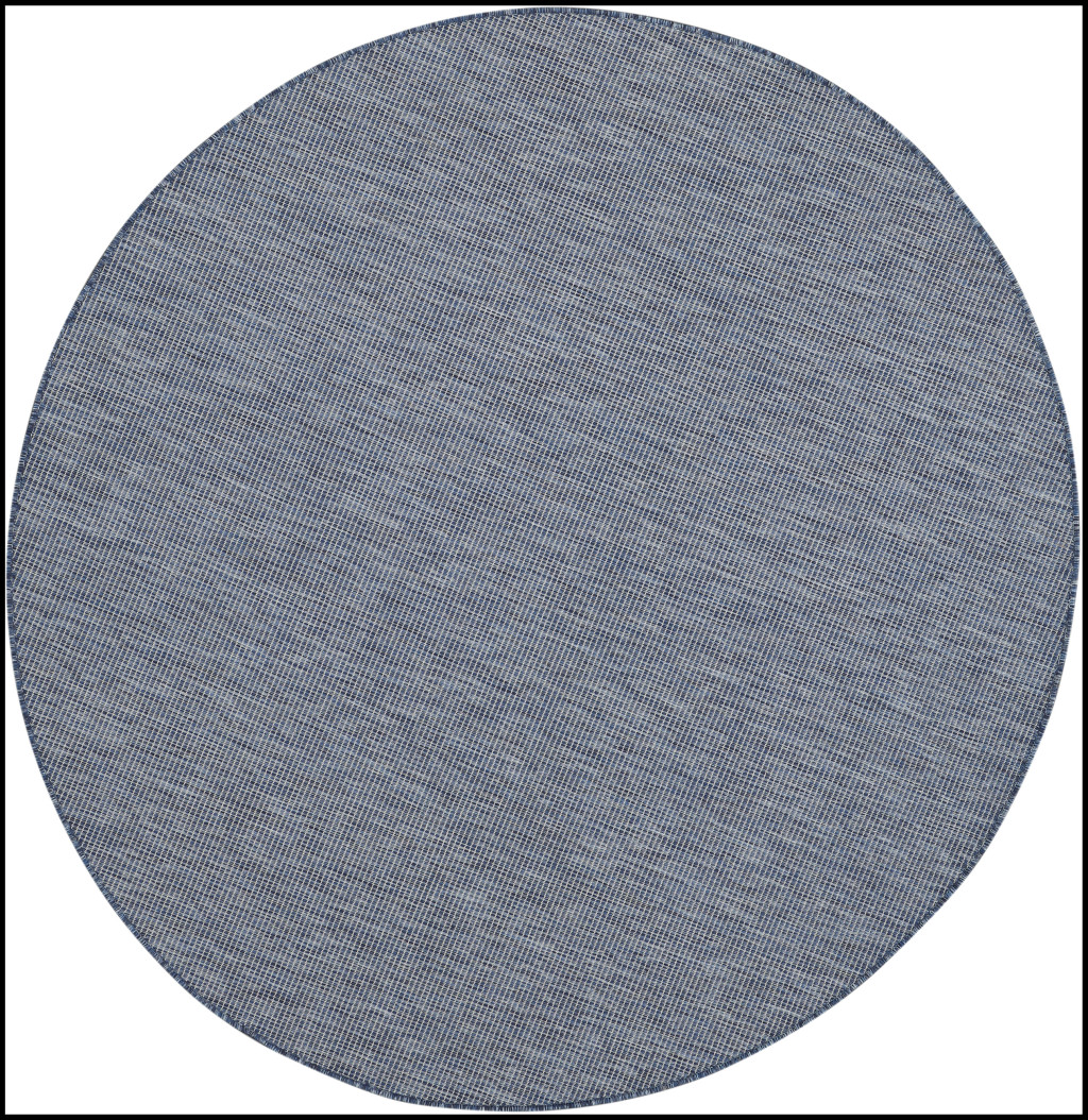 8 ft. Navy Blue Power Loom Round Area Rug - Navy Blue - 8 ft.